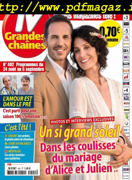TV Grandes chaines – 24 Aout 2019