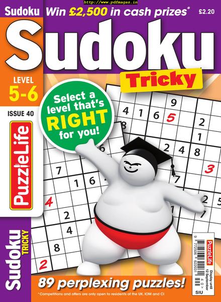 PuzzleLife Sudoku Tricky – August 2019