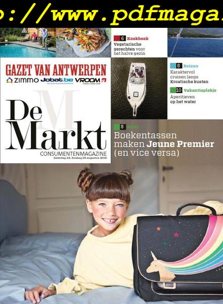 Gazet van Antwerpen De Markt – 24 augustus 2019