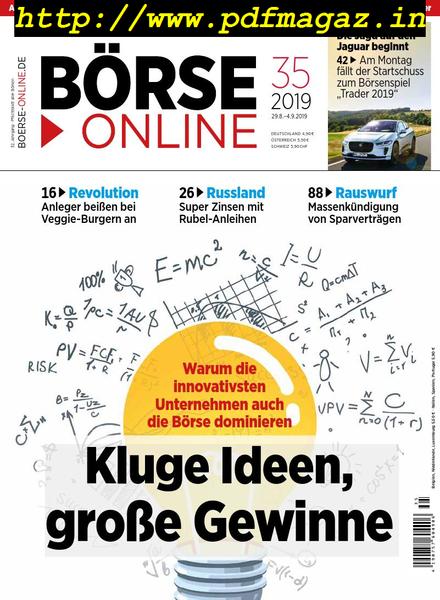 BOrse Online – 29 August 2019