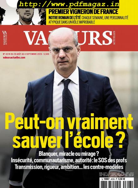 Valeurs Actuelles – 04 septembre 2019