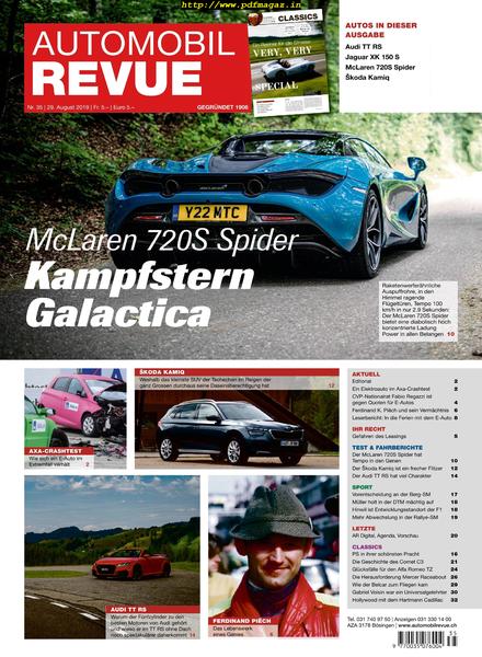 Automobil Revue – 29 August 2019