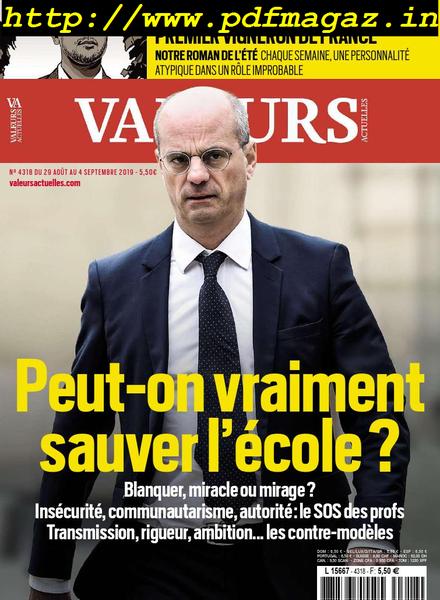 Valeurs Actuelles – 29 aout 2019
