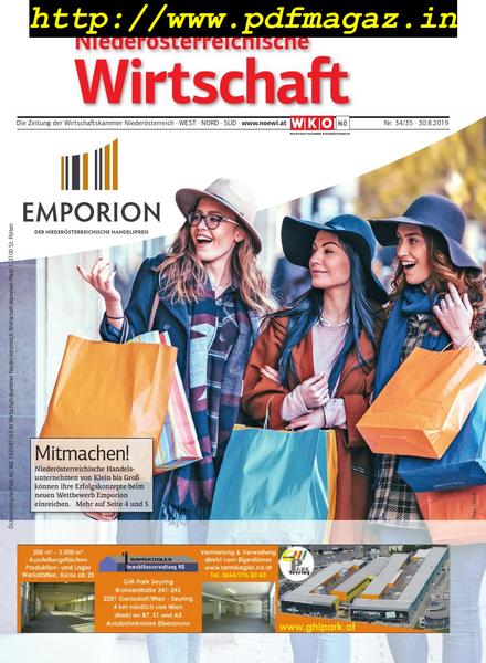 NiederOsterreichische Wirtschaft – 30 August 2019