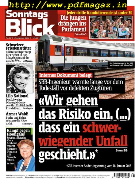 SonntagsBlick – 01 September 2019