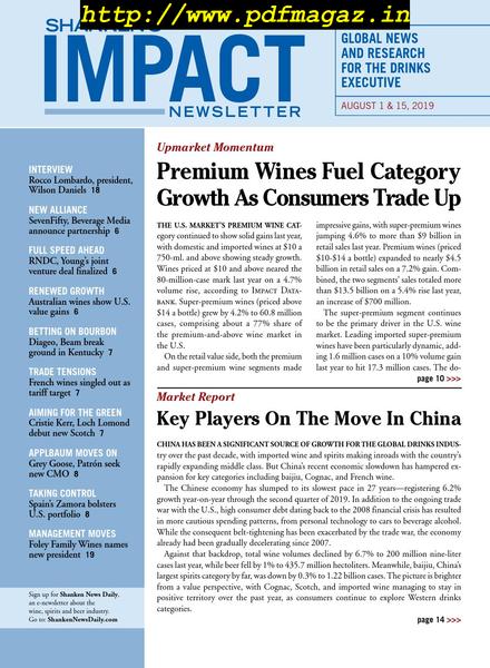 Shanken’s Impact Newsletter – August 2019