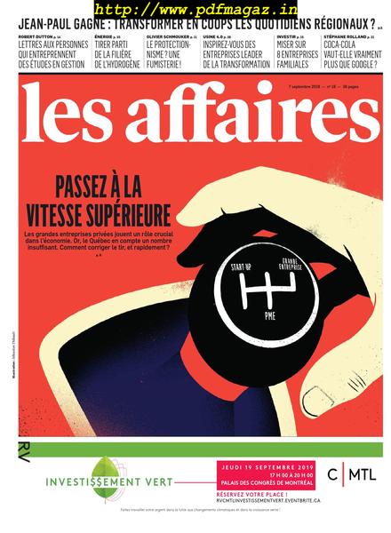 Les Affaires – 07 septembre 2019