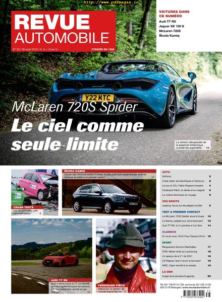 Revue Automobile – 29 aout 2019