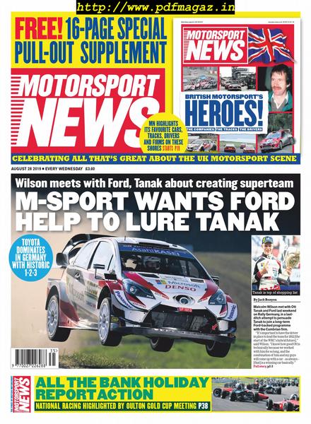 Motorsport News – August 28, 2019