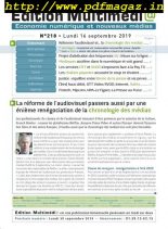edition Multimedia – 16 septembre 2019