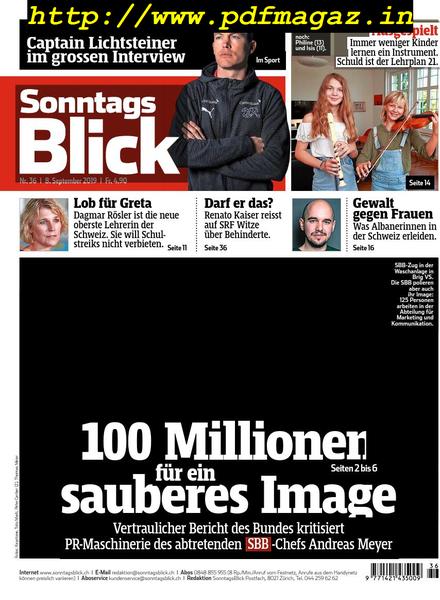 SonntagsBlick – 08 September 2019