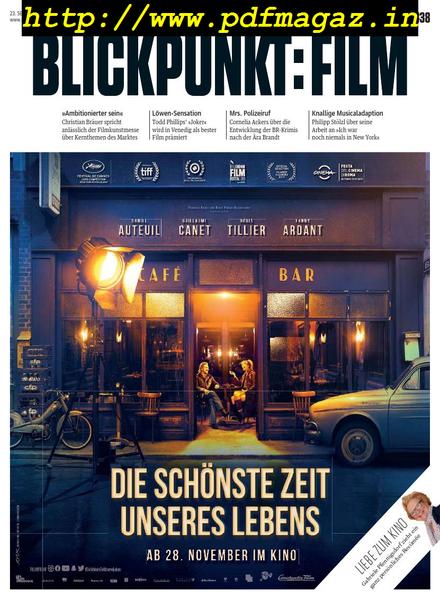 Blickpunkt Film – 23 September 2019