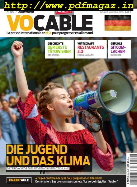Vocable Allemand – 05 septembre 2019