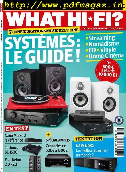 What Hi-Fi France – septembre 2019