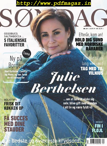 Sondag – 23 september 2019