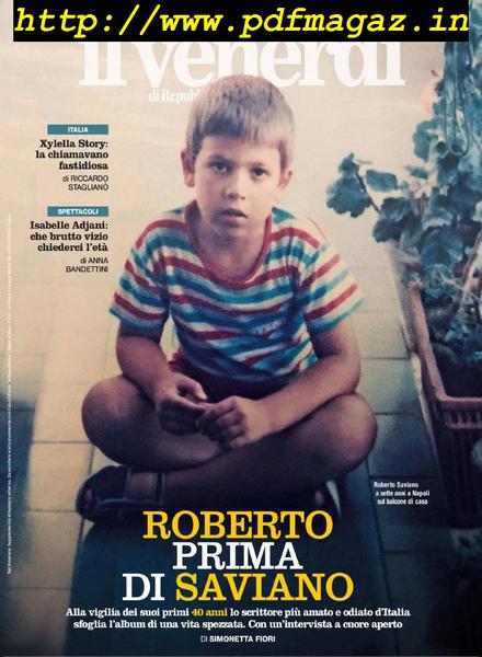 Il Venerdi di Repubblica – 20 Settembre 2019