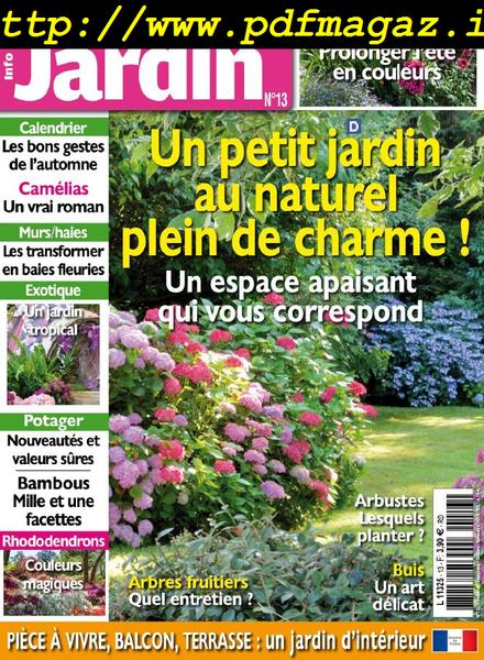 Info Jardin – Septembre-Novembre 2019