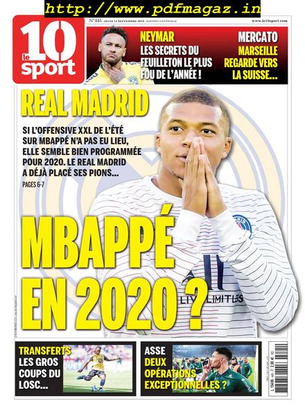 Le 10 Sport National – 12 septembre 2019