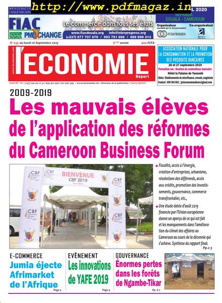 Le quotidien de l’economie magazine Afrique – 16 septembre 2019