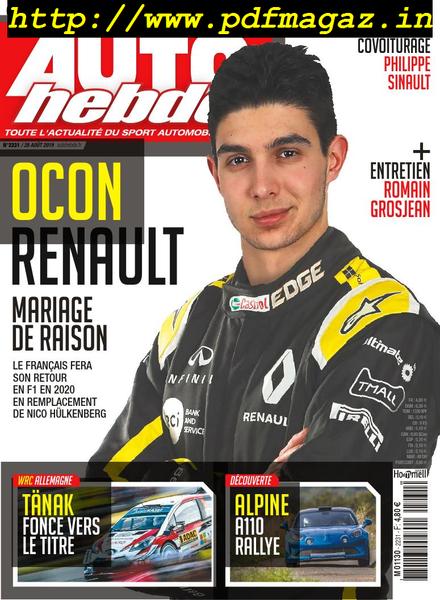 Auto Hebdo – 29 aout 2019