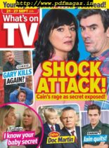 What’s on TV – 21 September 2019