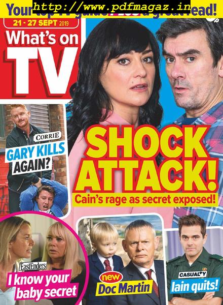 What’s on TV – 21 September 2019