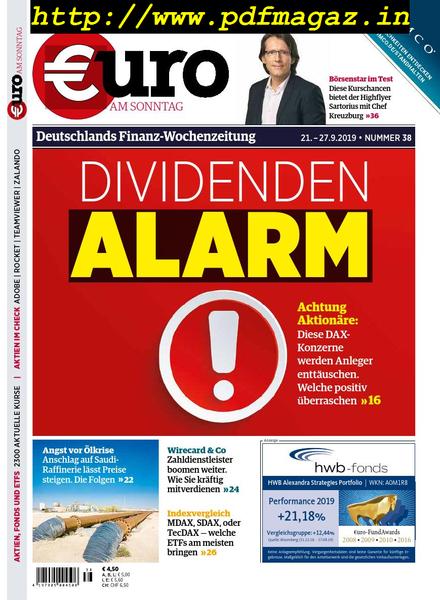 Euro am Sonntag – 21 September 2019