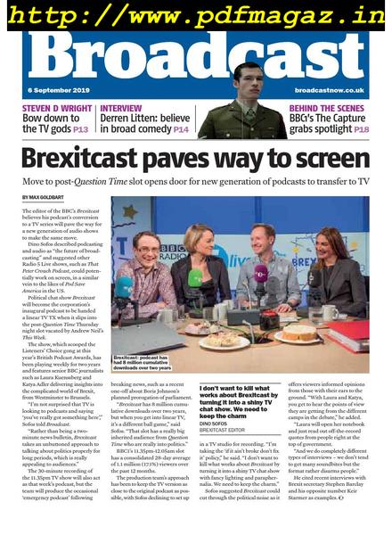 Broadcast Magazine – 06 September 2019