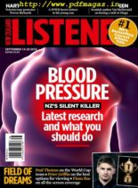 New Zealand Listener – September 14, 2019