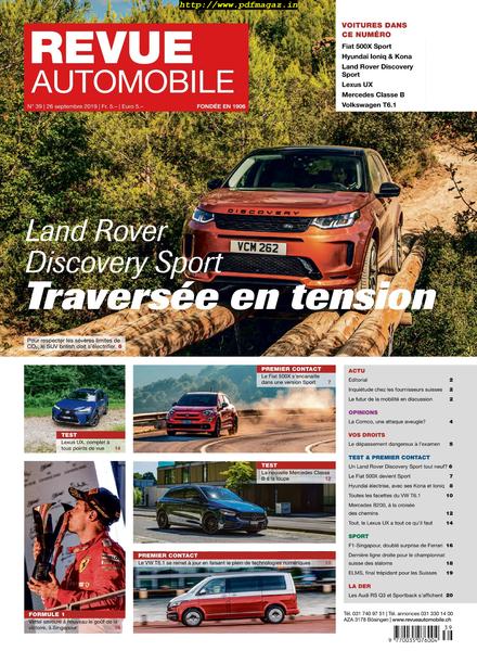 Revue Automobile – 26 septembre 2019