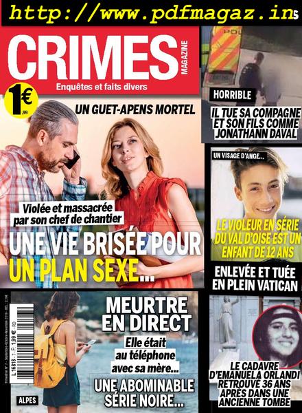 Crimes Magazine – septembre 2019