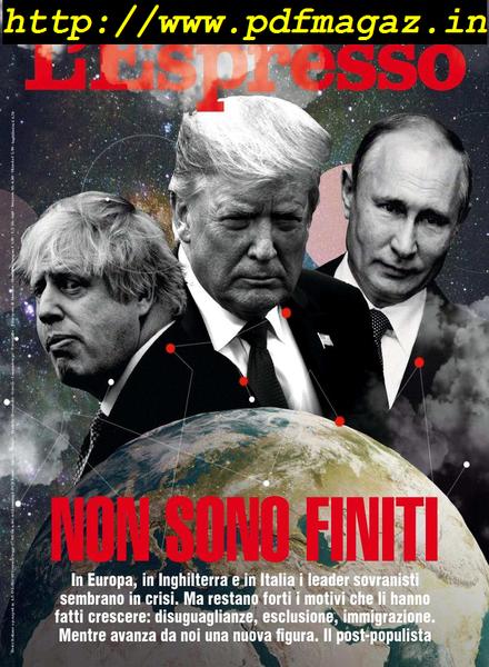 L’Espresso – 15 settembre 2019
