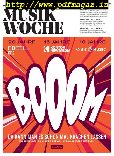 Musikwoche – 30 September 2019