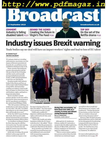 Broadcast Magazine – 13 September 2019
