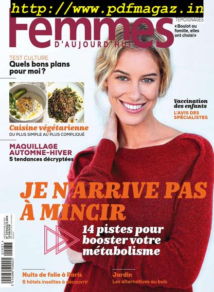 Femmes D’Aujourd’Hui – 12 Septembre 2019