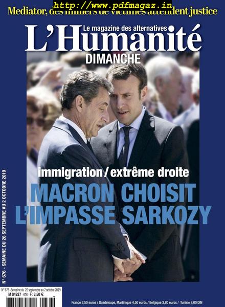 L’Humanite Dimanche – 26 Septembre 2019