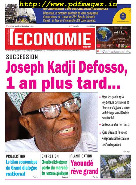 Le quotidien de l’economie magazine Afrique – 07 octobre 2019