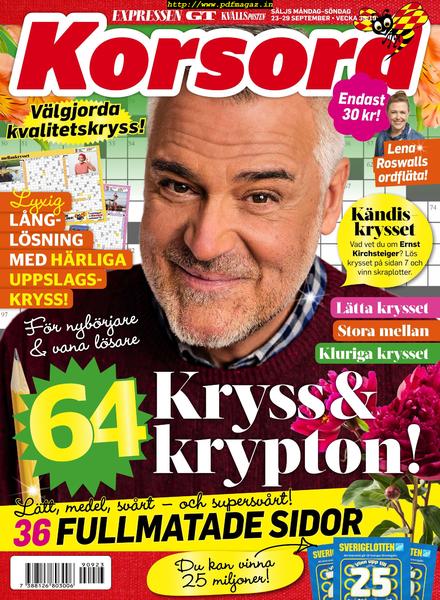 Korsord – 23 september 2019