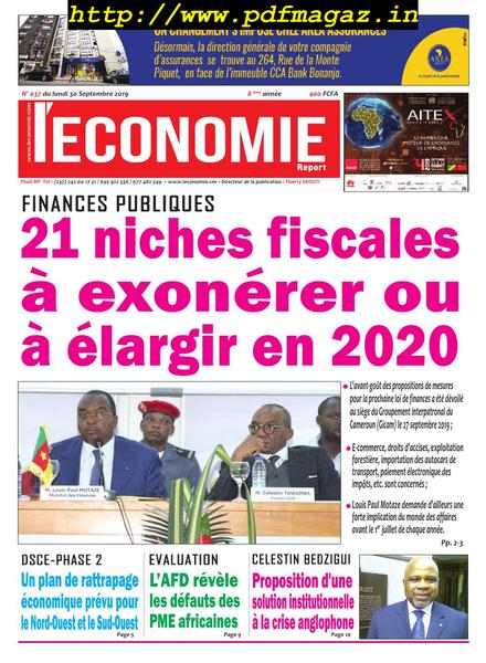 Le quotidien de l’economie magazine Afrique – 30 septembre 2019