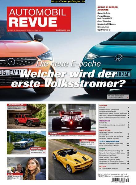 Automobil Revue – 19 September 2019
