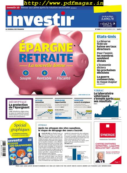 Investir – 21 Septembre 2019