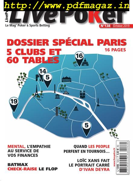 Live Poker – 01 octobre 2019