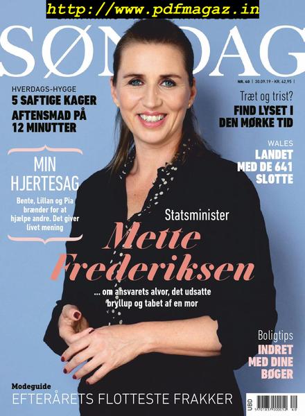 Sondag – 30 september 2019