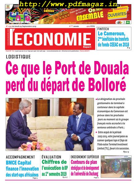 Le quotidien de l’economie magazine Afrique – 09 septembre 2019