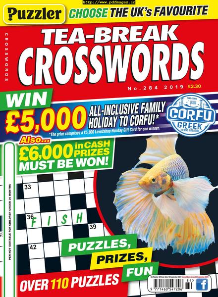 Puzzler Tea-Break Crosswords – August 2019