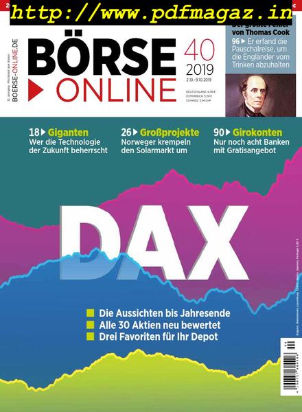 BOrse Online – 02 Oktober 2019