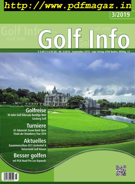 Golf Info – September 2019