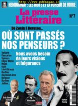 La presse Litteraire – Octobre-Decembre 2019