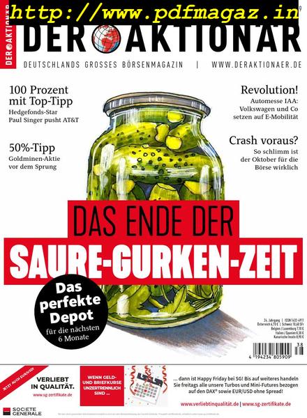 Der Aktionar – 12. September 2019