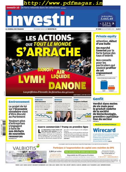 Investir – 12 Octobre 2019